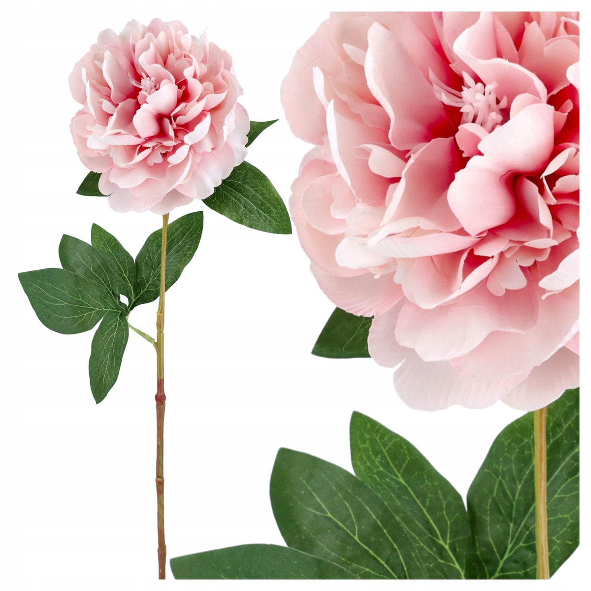 PEONIE PEONIA KWIATY SZTUCZNE gałązka ozdobna 65cm na stroik wiązankę KWIAT