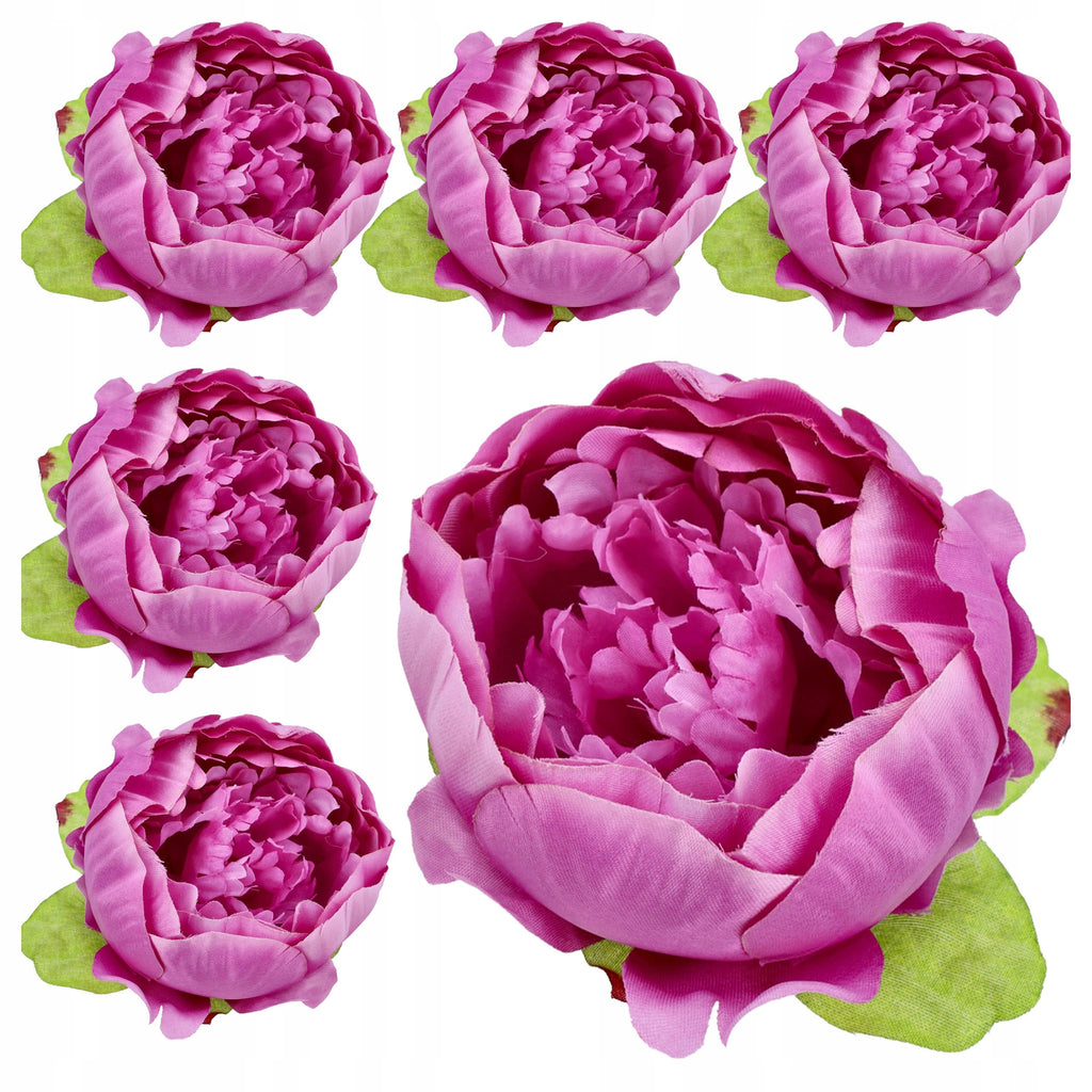 PEONIE SZTUCZNE KWIATY główki wyrobowe PEONIA PIWONIA 6szt do kompozycji
