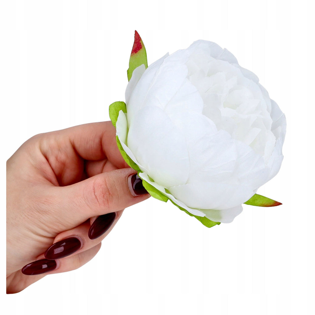PEONIE SZTUCZNE KWIATY peonia główki wyrobowe 8cm kompozycja STROIKA 6szt