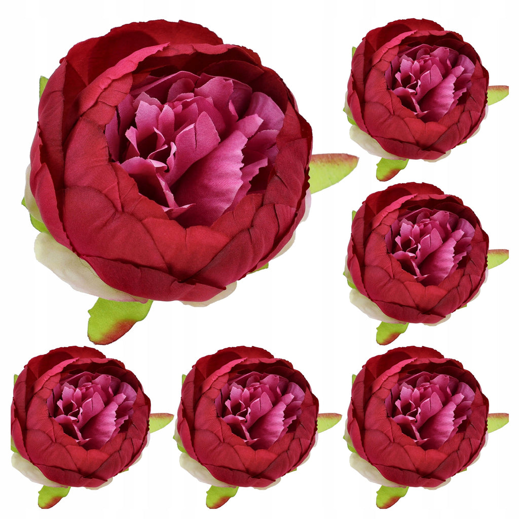 PEONIE SZTUCZNE KWIATY piwonie PEONIA 6szt główki wyrobowe 8cm do BUKIETU