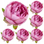 PIWONIE PEONIE SZTUCZNE KWIATY główki wyrobowe 8cm kompozycja BUKIETU 6szt
