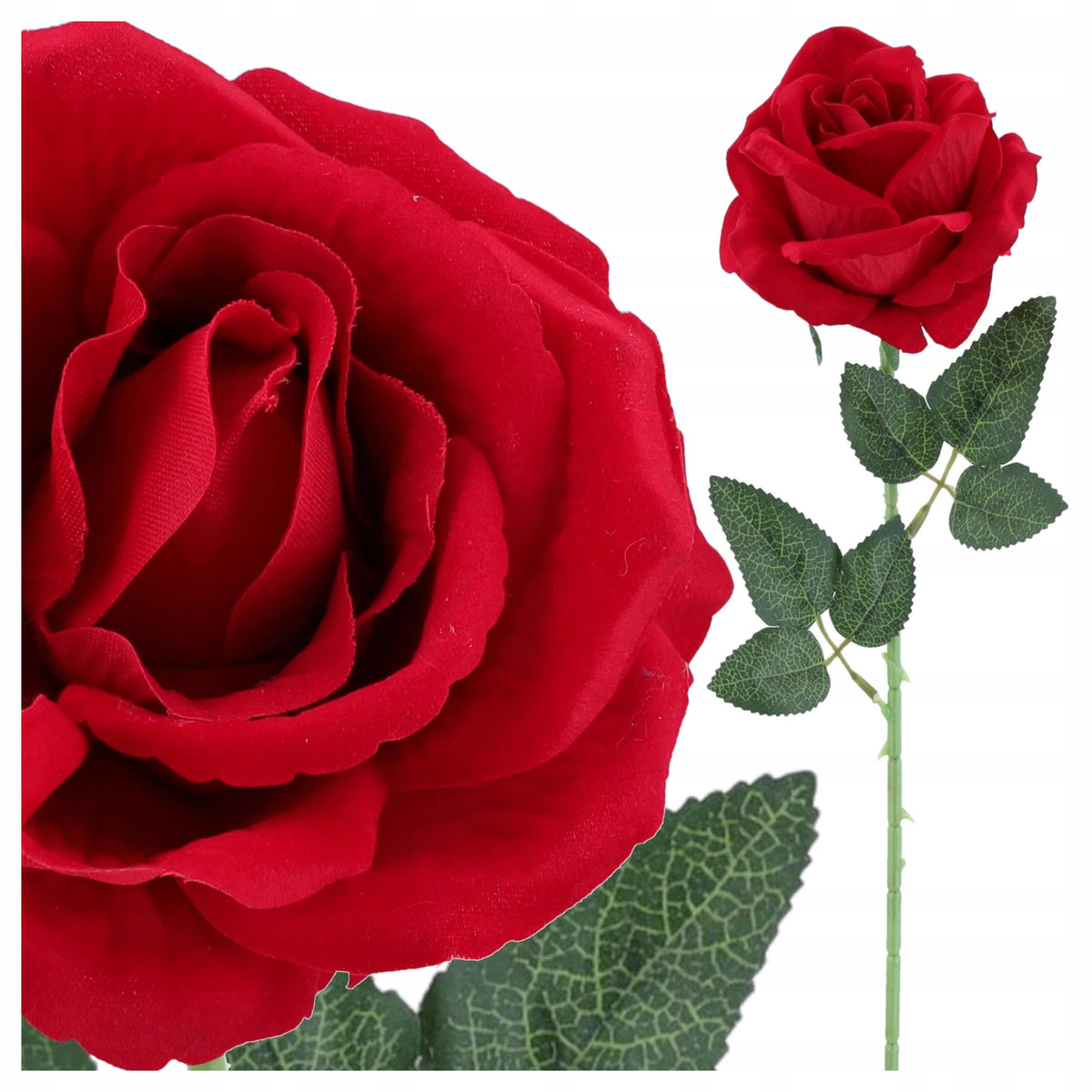RÓŻA SZTUCZNA KWIATY SZTUCZNE różyczka RÓŻE do kompozycji GAŁĄZKA 64cm