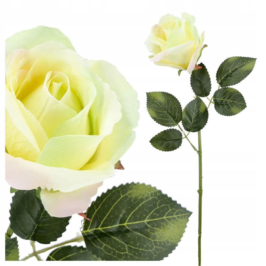 RÓŻE SZTUCZNE KWIATY JAK ŻYWA 46cm na STROIK kwiat róża gałązka dekoracyjna