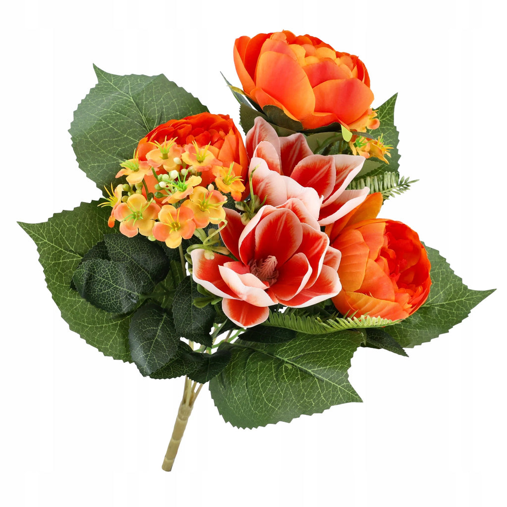 SZTUCZNE KWIATY bukiet kwiatów PEONII MAGNOLIE kwiatki 40cm PIWONIE PEONIE