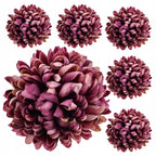 SZTUCZNE KWIATY CHRYZANTEMY główki wyrobowe STROIKI na cmentarz CHRYZANTEMA