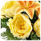SZTUCZNE KWIATY DUŻY BUKIET KWIATÓW 50cm liście TUJA dekoracja PEONIE LILIE