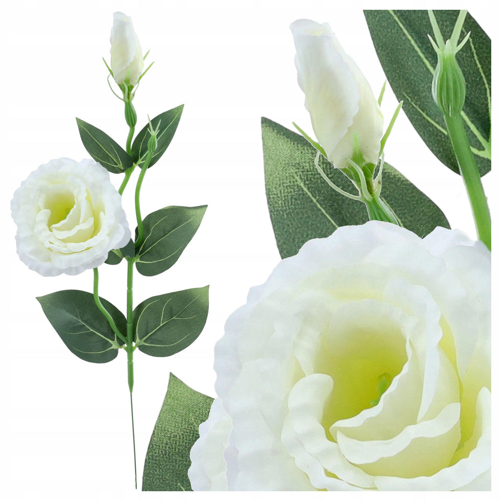 SZTUCZNE KWIATY EUSTOMA gałązka sztuczna 50cm KOMPOZYCJA BUKIETU wiązanki