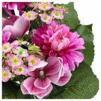 SZTUCZNE KWIATY jak żywe bukiet kwiatów LIŚCIE ozdoba 40cm MAGNOLIA DALIA