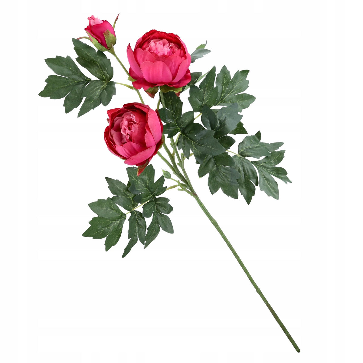 SZTUCZNE KWIATY peonie gałązka dekoracyjna 70cm PEONIA PIWONIA liście KWIAT
