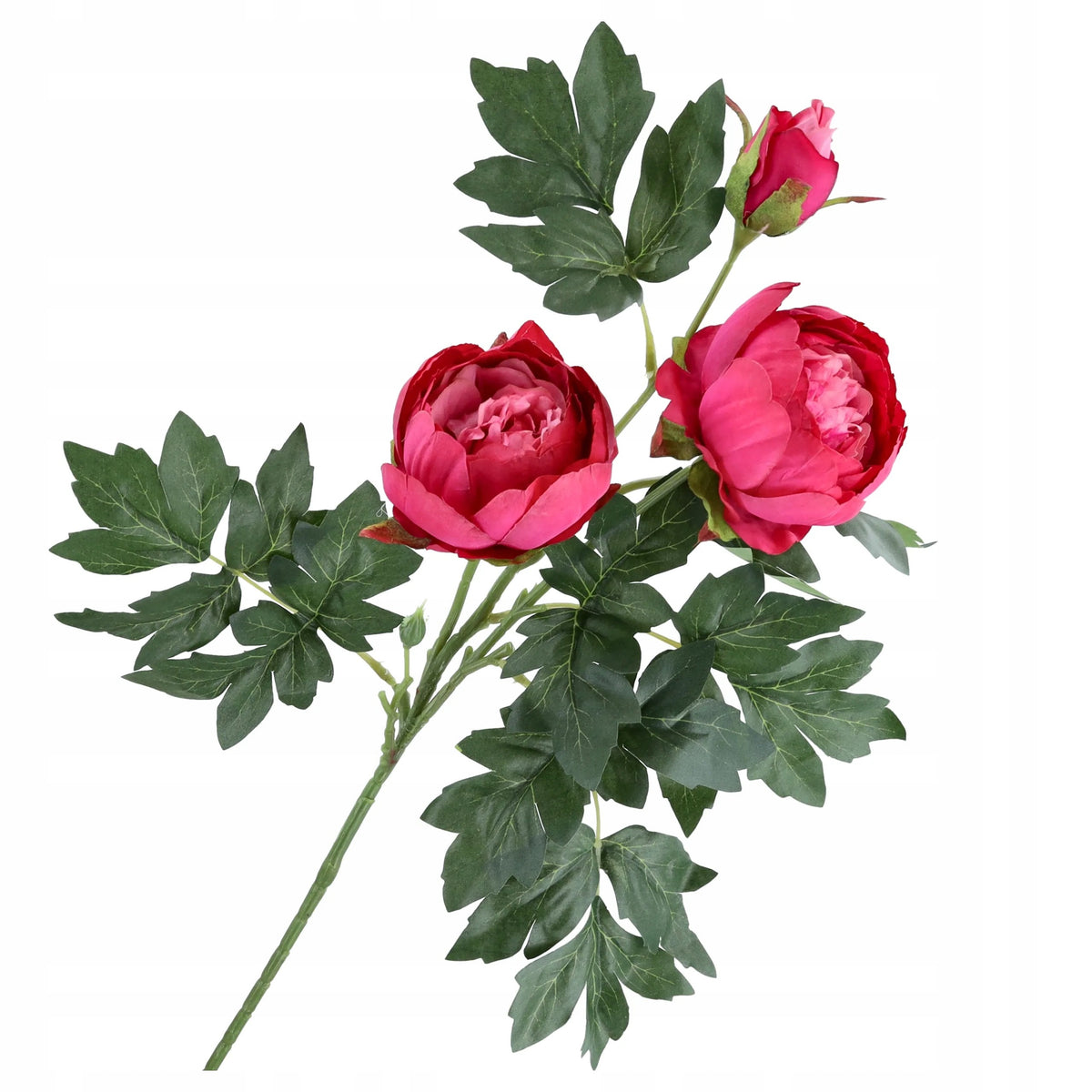SZTUCZNE KWIATY peonie gałązka dekoracyjna 70cm PEONIA PIWONIA liście KWIAT