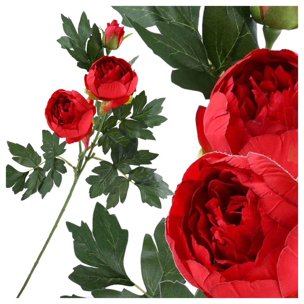 SZTUCZNE KWIATY peonie gałązka ozdobna 70cm PIWONIA PEONIA do dekoracji