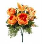 SZTUCZNE KWIATY PEONIE LILIE BUKIET KWIATÓW 50cm DUŻY dekoracja do wazonu