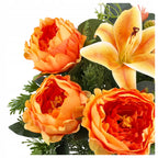 SZTUCZNE KWIATY PEONIE LILIE BUKIET KWIATÓW 50cm DUŻY dekoracja do wazonu