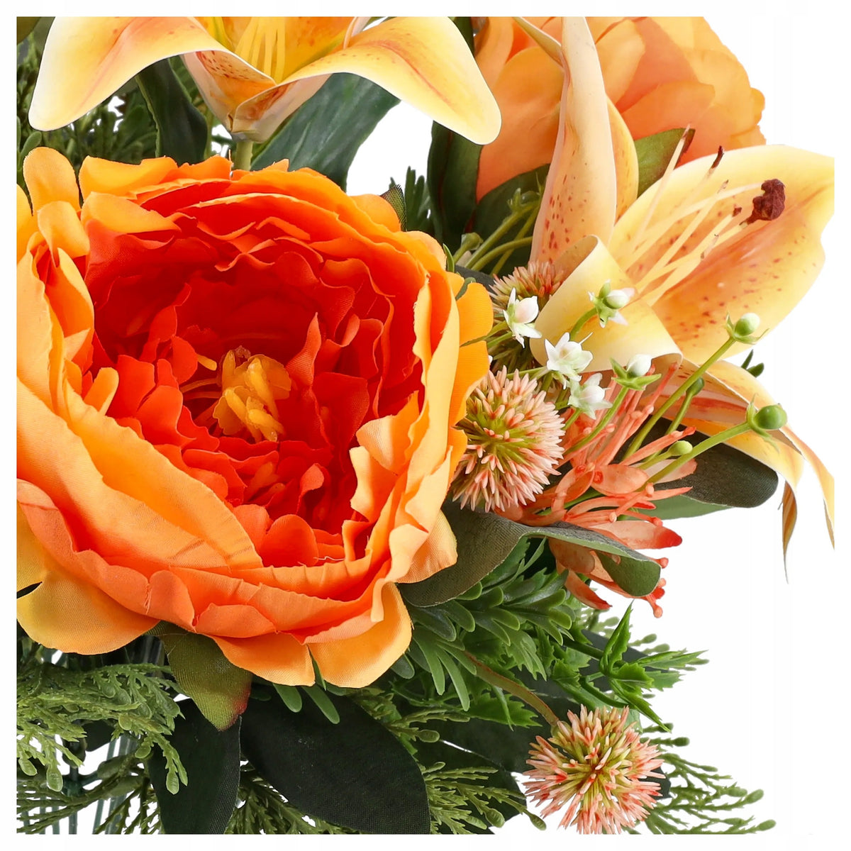 SZTUCZNE KWIATY PEONIE LILIE BUKIET KWIATÓW 50cm DUŻY dekoracja do wazonu
