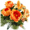 SZTUCZNE KWIATY PEONIE LILIE BUKIET KWIATÓW 50cm DUŻY dekoracja do wazonu