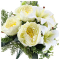 SZTUCZNE KWIATY PEONIE LILIE tuja oset 50cm DUŻY BUKIET sztucznych kwiatów