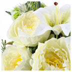 SZTUCZNE KWIATY PEONIE LILIE tuja oset 50cm DUŻY BUKIET sztucznych kwiatów