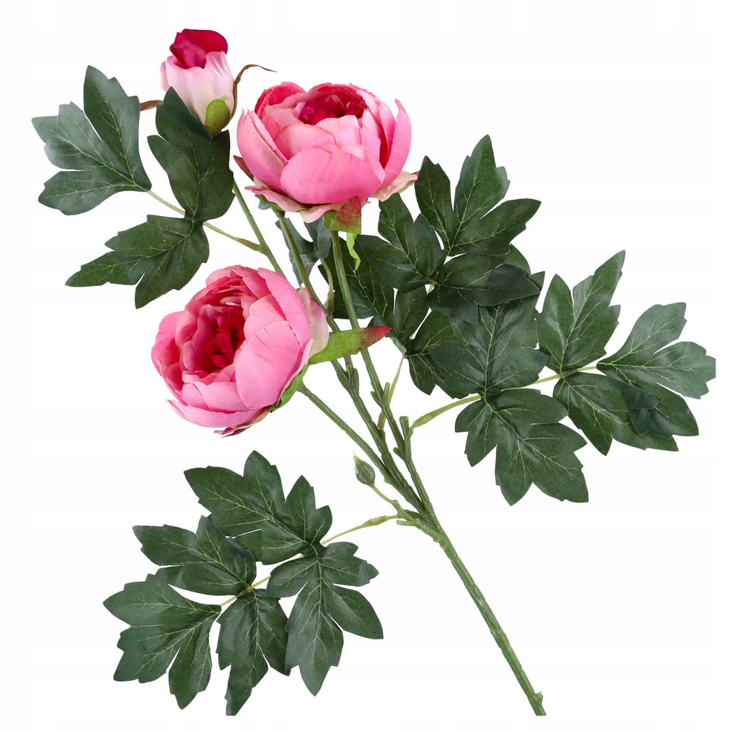 SZTUCZNE KWIATY peonie piwonia GAŁĄZKA DEKORACYJNA 70cm LIŚCIE kwiat PEONIA