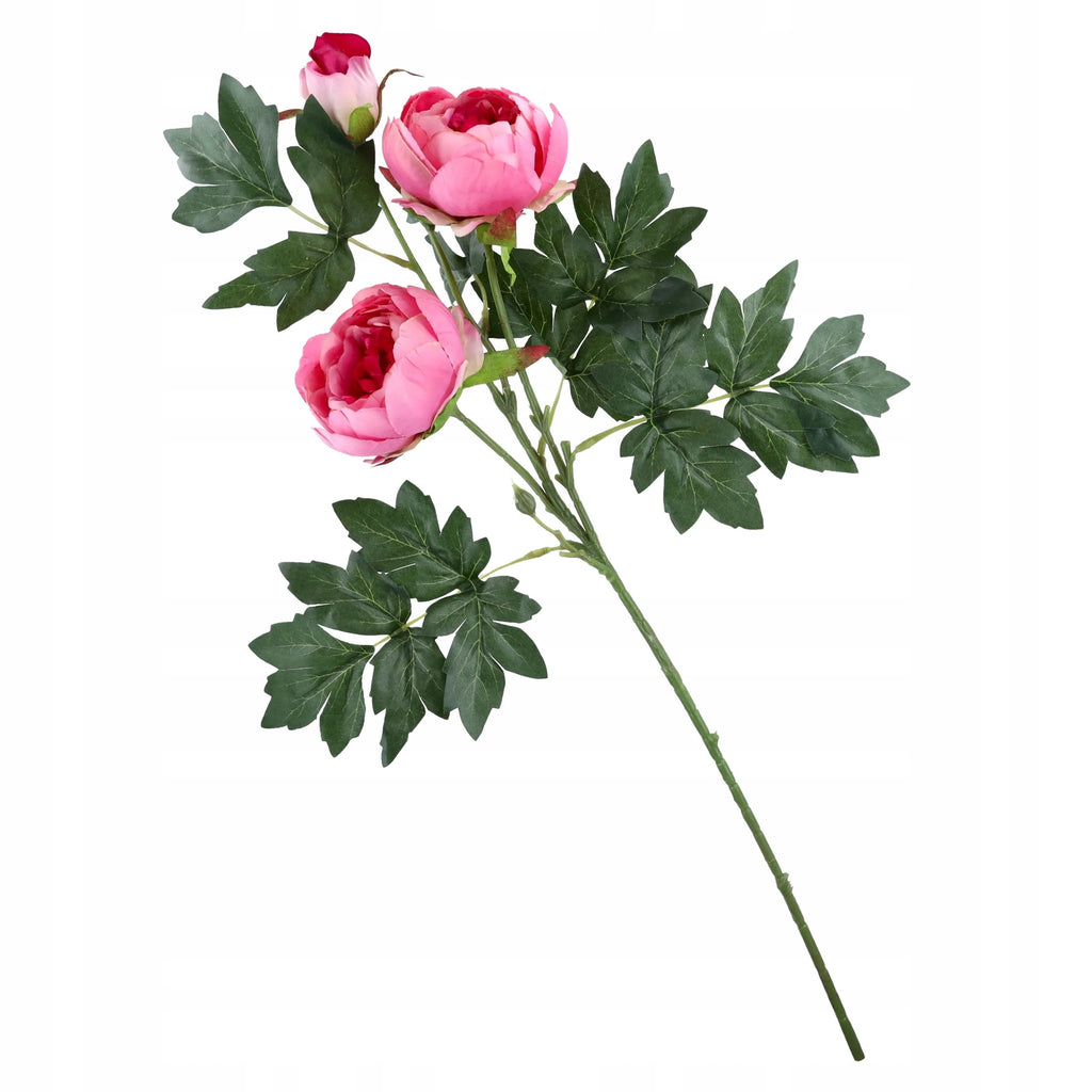 SZTUCZNE KWIATY peonie piwonia GAŁĄZKA DEKORACYJNA 70cm LIŚCIE kwiat PEONIA