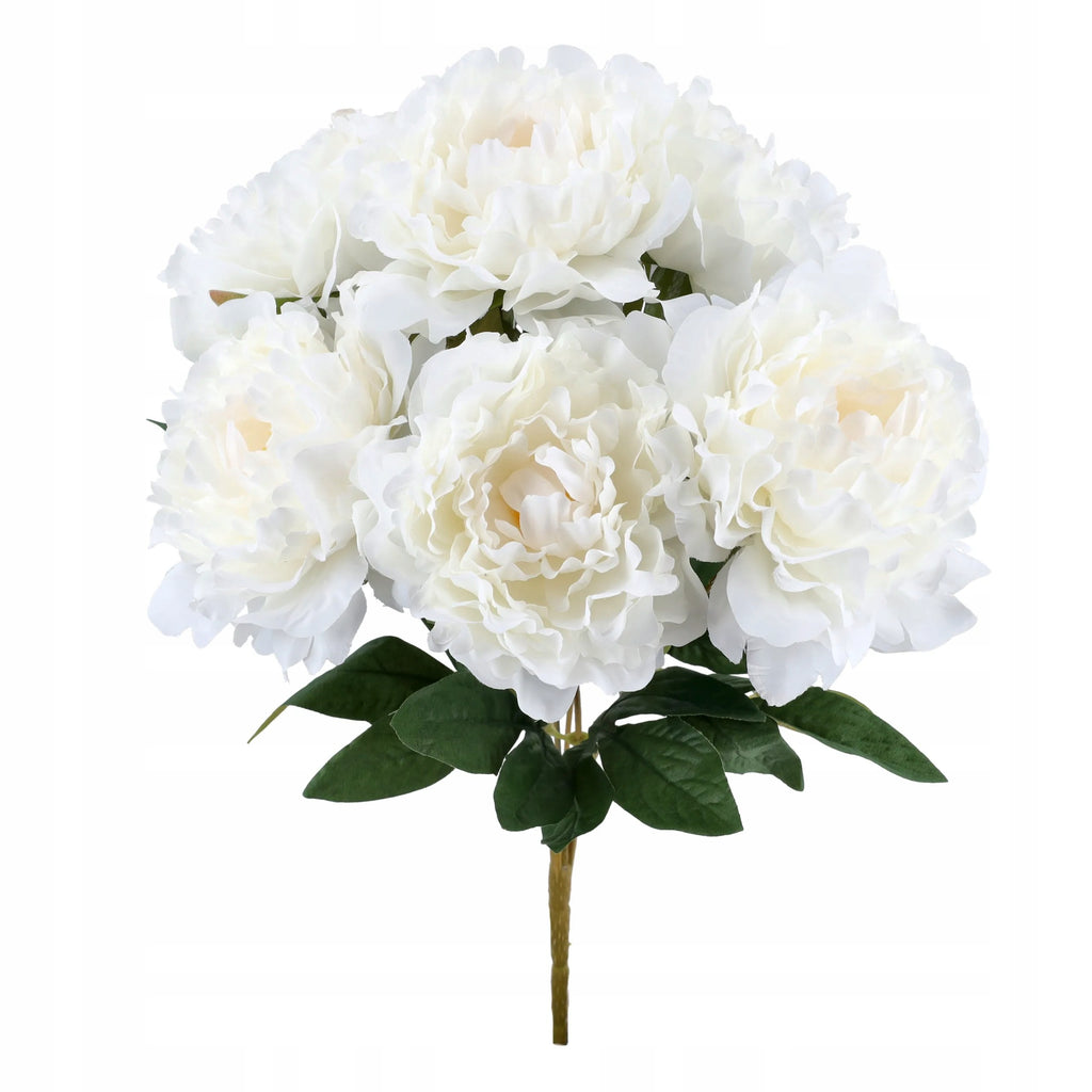 SZTUCZNE KWIATY PIWONIE bukiet kwiatów peonii 42cm DUŻE GŁÓWKI kwiat PEONIE