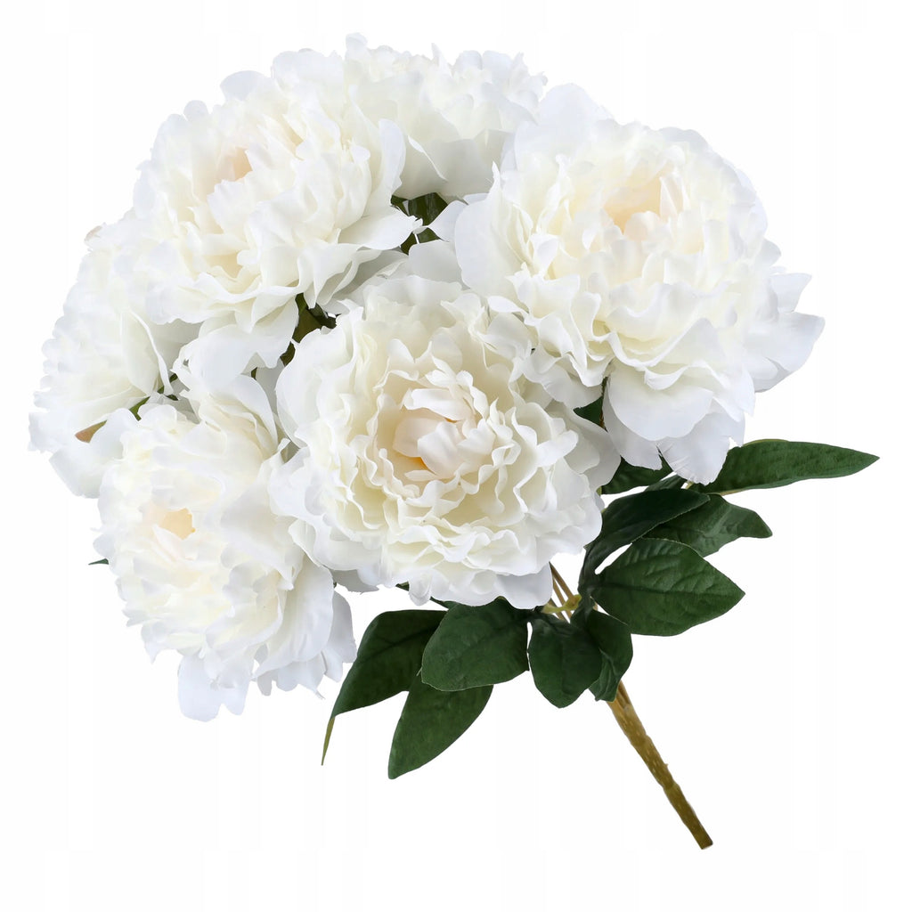 SZTUCZNE KWIATY PIWONIE bukiet kwiatów peonii 42cm DUŻE GŁÓWKI kwiat PEONIE