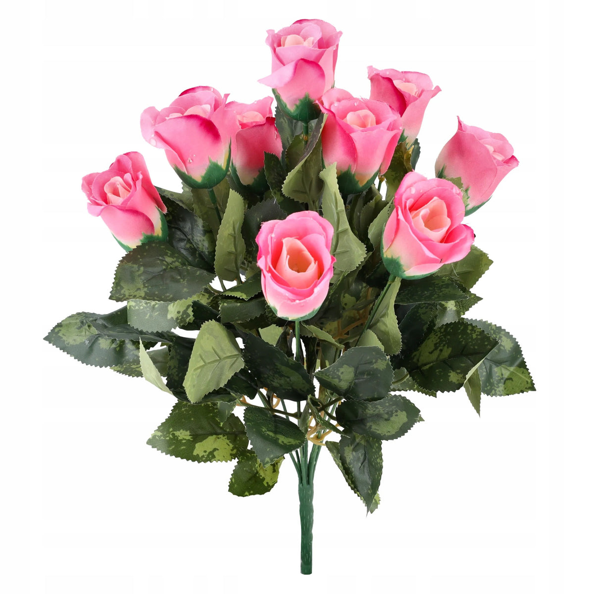 SZTUCZNE KWIATY róże jak żywe BUKIET RÓŻ 42cm RÓŻA SZTUCZNA KROPLE ROSY