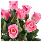 SZTUCZNE KWIATY róże jak żywe BUKIET RÓŻ 42cm RÓŻA SZTUCZNA KROPLE ROSY
