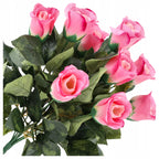 SZTUCZNE KWIATY róże jak żywe BUKIET RÓŻ 42cm RÓŻA SZTUCZNA KROPLE ROSY